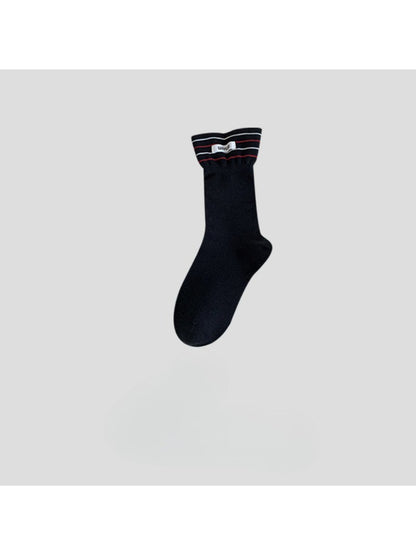 Rufia - Striped Cuff Crew Socks