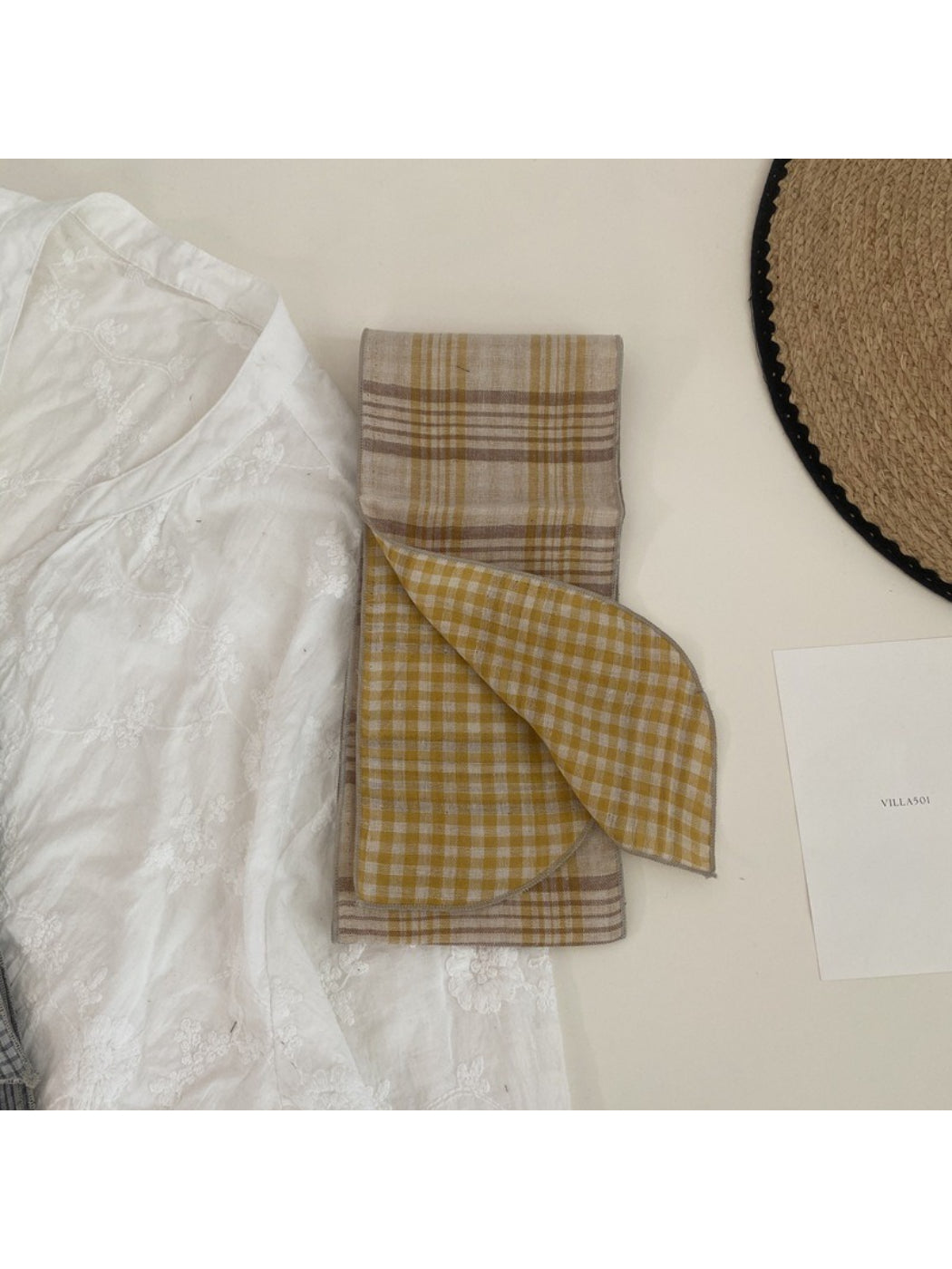 Scarvii Classic Plaid Skinny Scarf