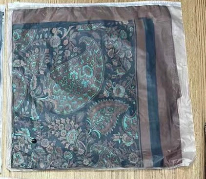 Scarvii – Teal Paisley Border Scarf