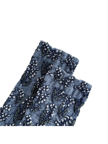 Rufia - Textured Leaf Cluster Socks