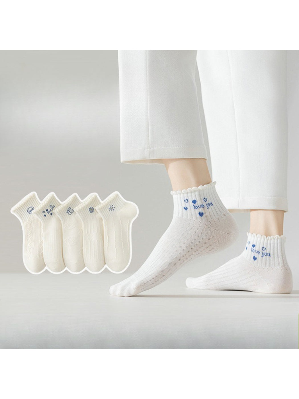 Rufia - Soft Knit Detail Crew Socks product image 1