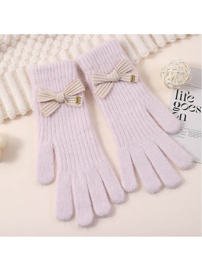 Gloving - Bow Detail Touchscreen Gloves