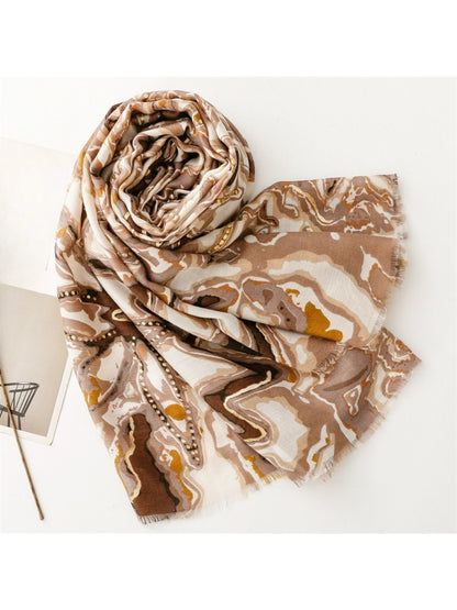 Scarvii - Abstract Marble Print Scarf