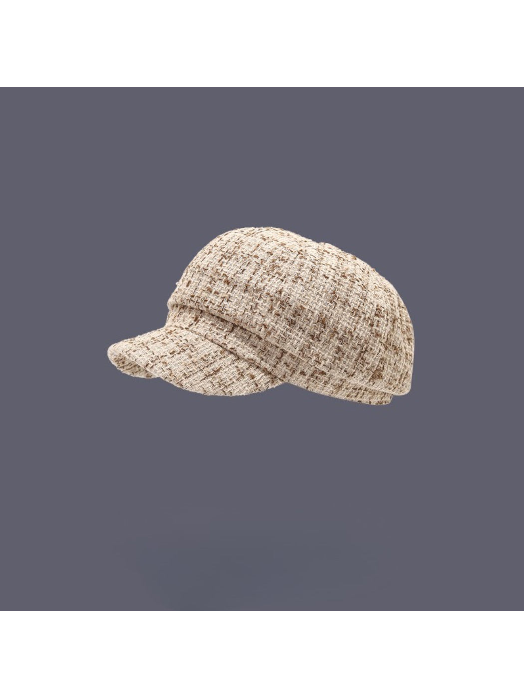Haila - Textured Tweed Newsboy Hat