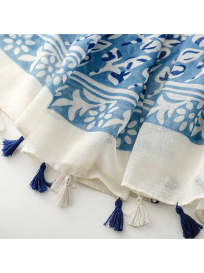 Scarvii - Flowing Geometric Stripe Print Scarf