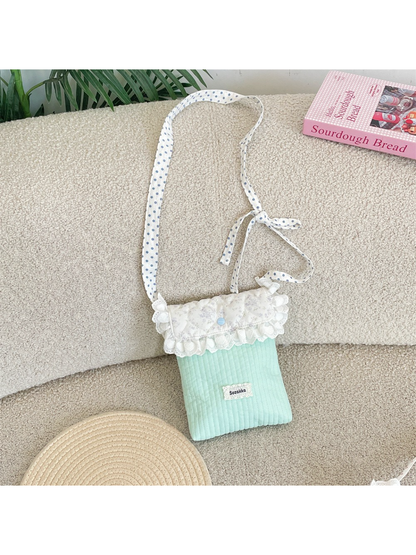 Cosbai - Lace Ruffle Crossbody Pouch