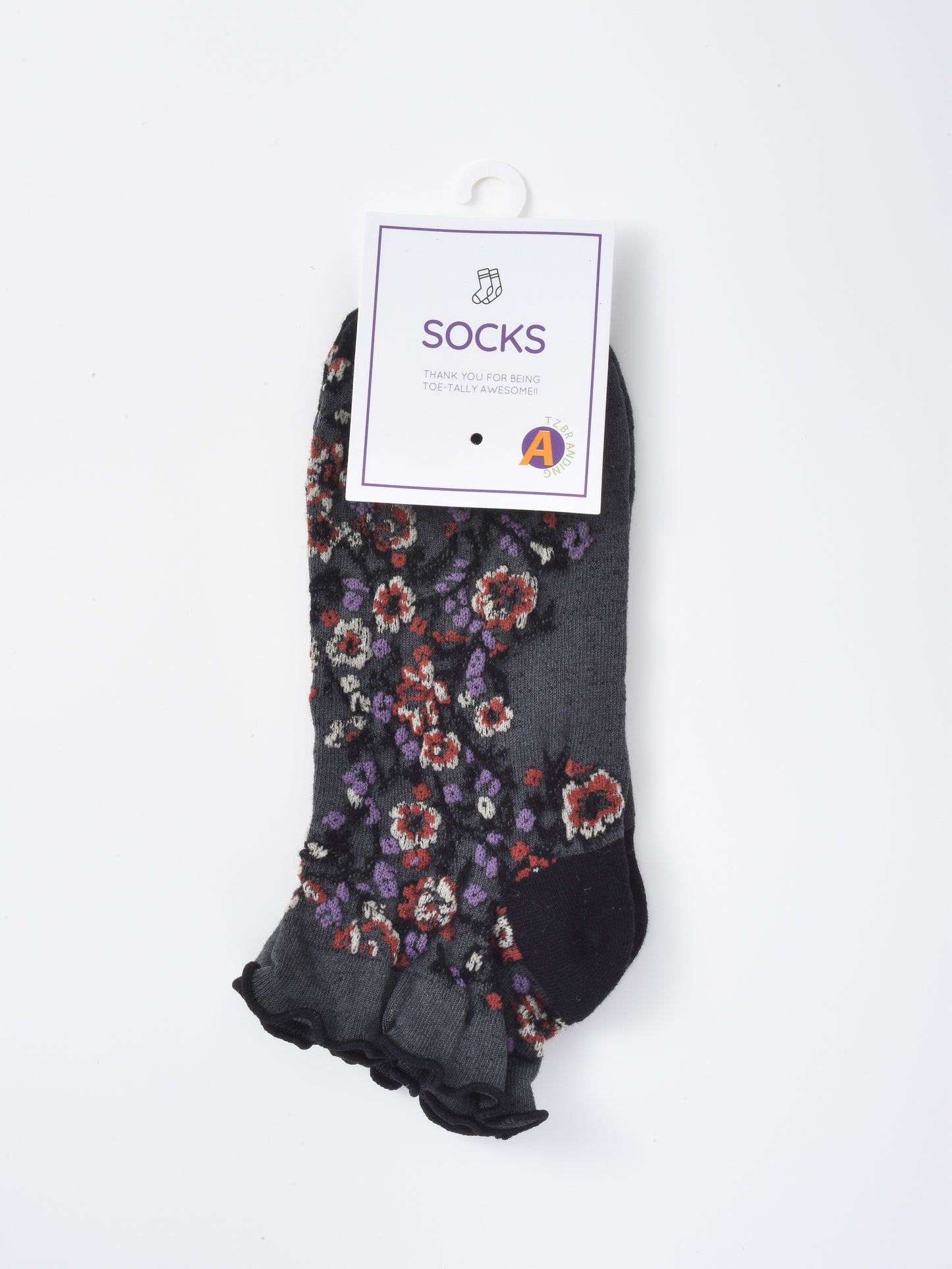 Rufia - Vintage Floral Ruffle Crew Socks