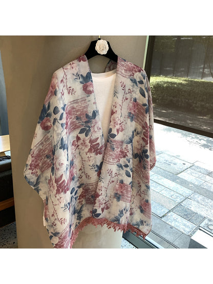 Scarvii - Floral Print Everyday Layering Shawl Scarf