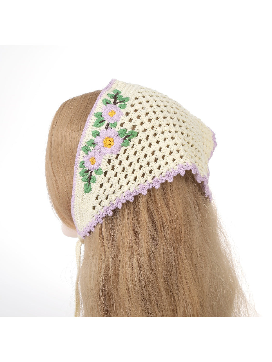 Scarvii Floral Crochet Tie Headband