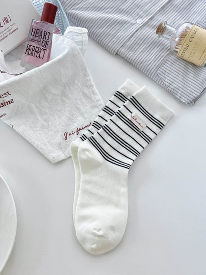 Rufia - Lightweight Thin Stripe Crew Socks