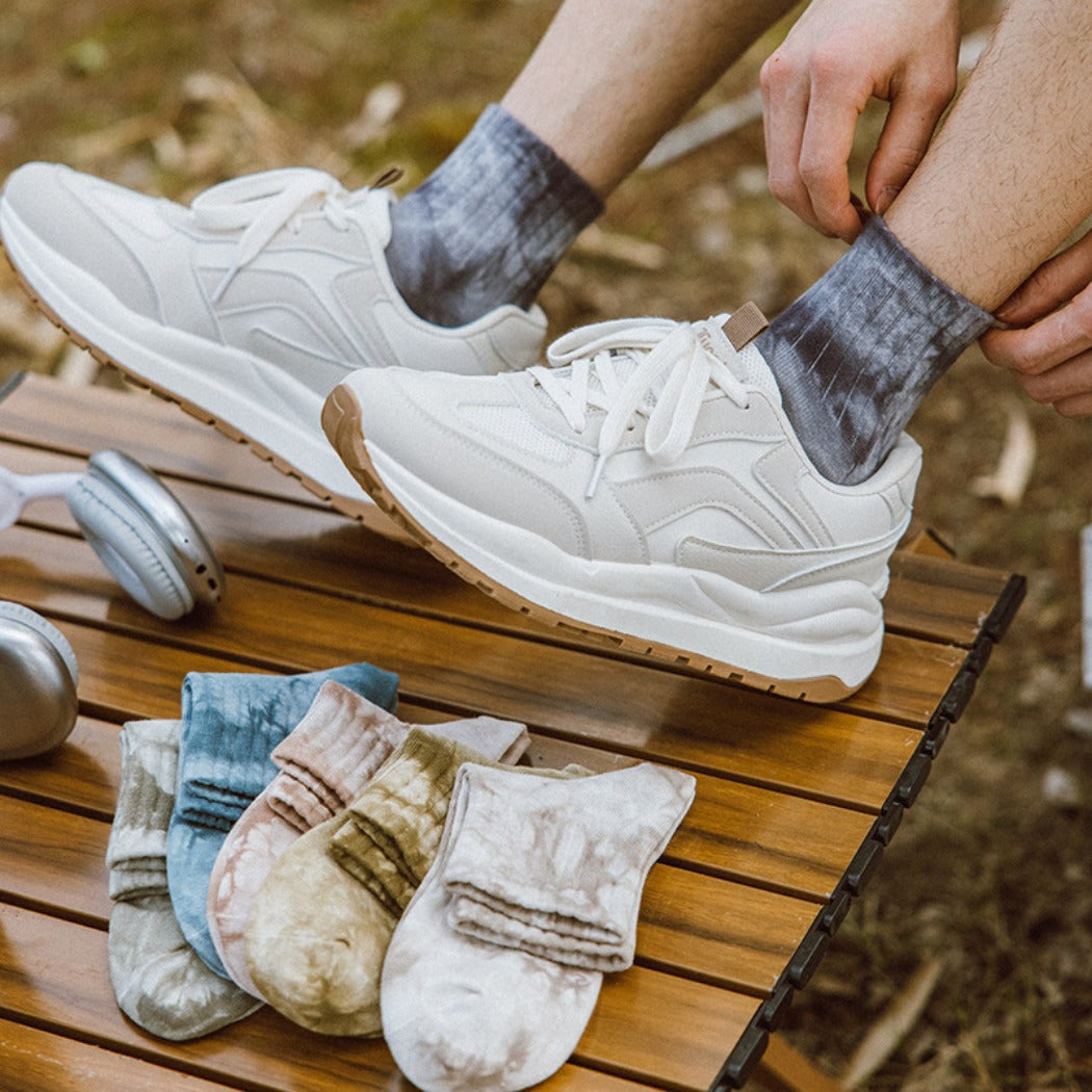 Rufia - Unisex Tie-Dye Mid-Calf Socks - Trendy & Comfort