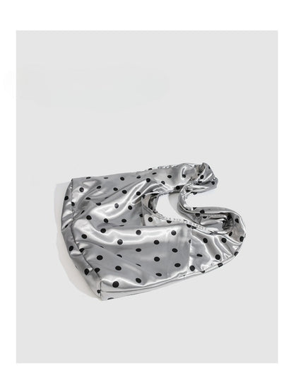 Cosbai - Polka Dot Slouchy Shoulder Bag
