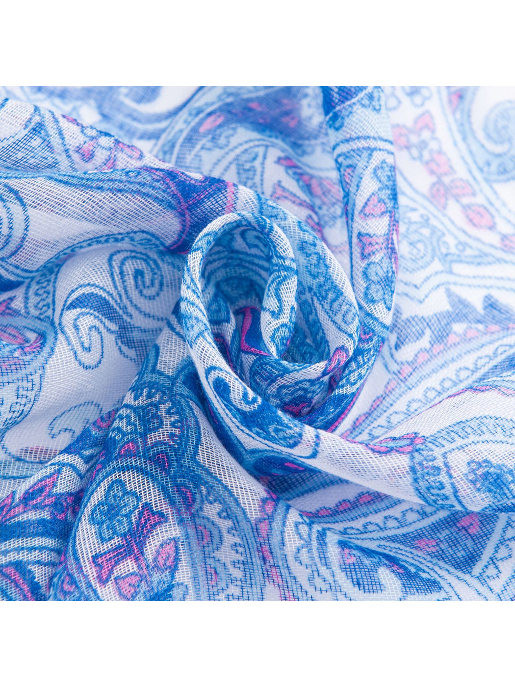 Scarvii - Blue Paisley Print Scarf