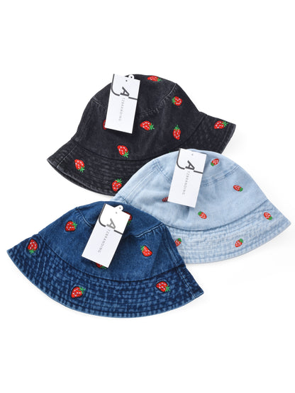 Haila - Playful Strawberry Stitch Bucket Hat