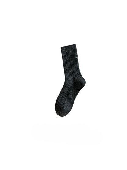 Rufia - Mixed Textured Pattern Crew Socks