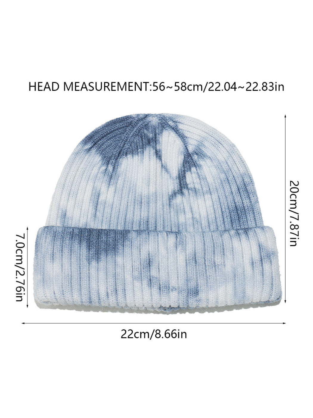 Haila Tie Dye Ribbed Beanie