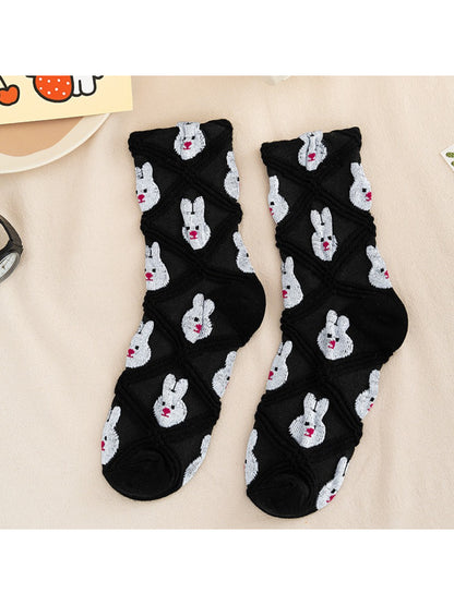 Rufia - Cozy Bear Pattern Crew Socks
