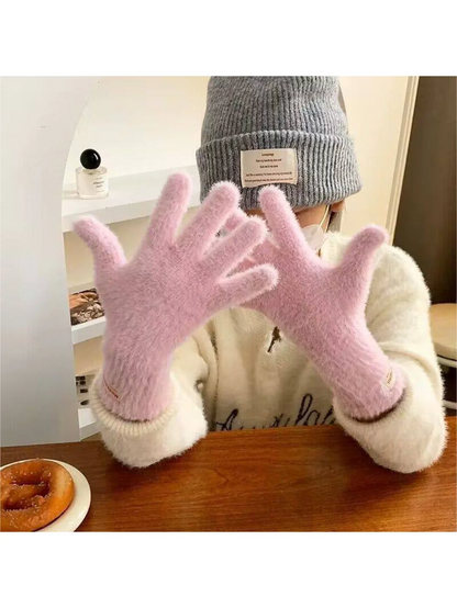 Gloving - Fuzzy Texture Cuffed Gloves