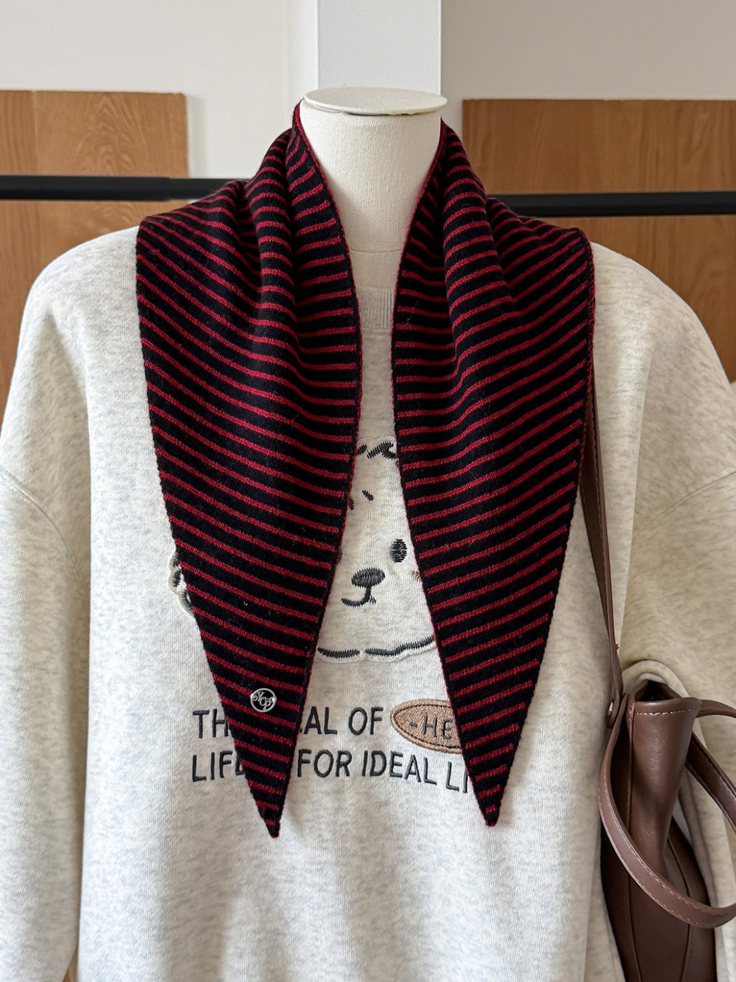 Scarvii - Narrow Stripe Triangle Scarf