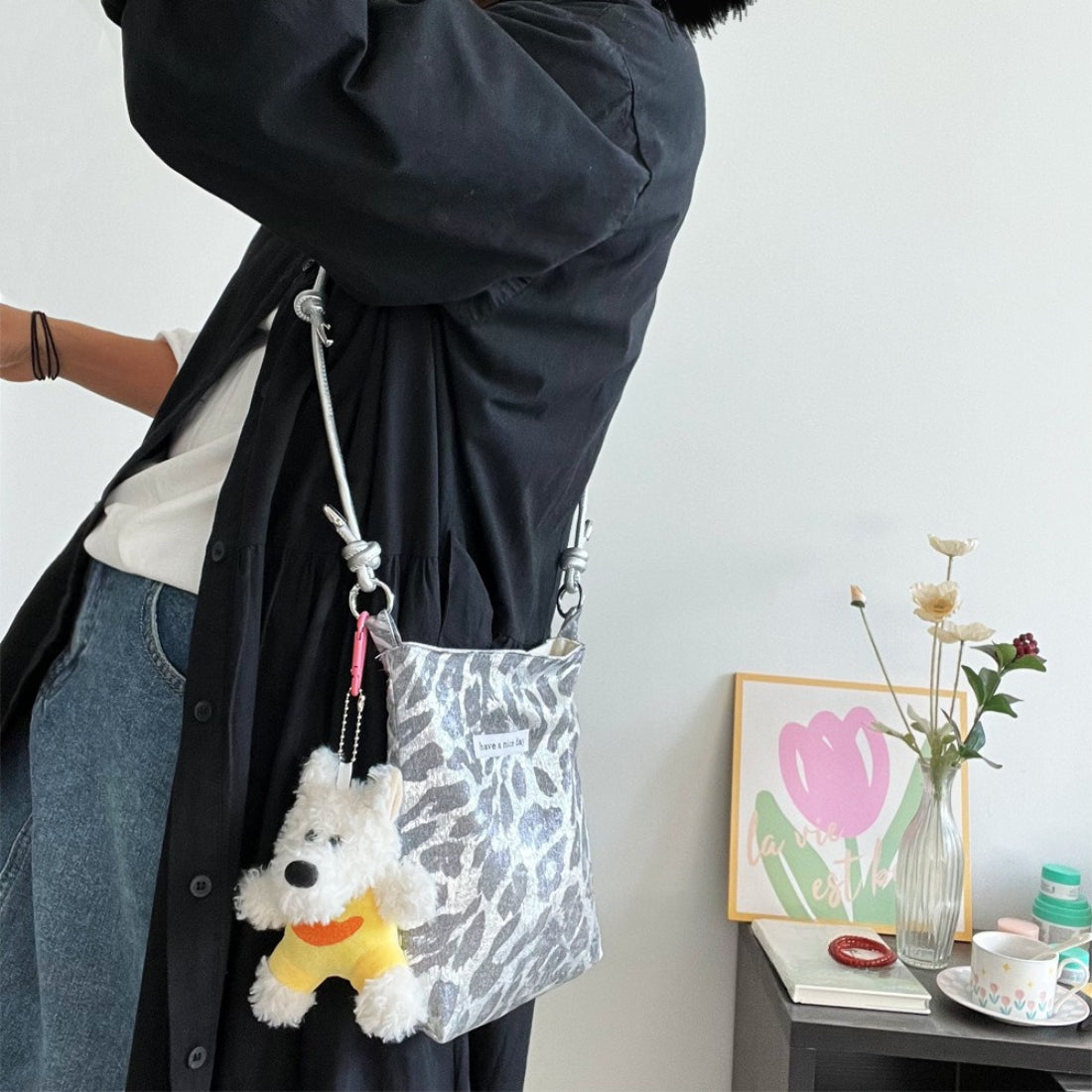 Leopard Print Mini Crossbody Bag detail view
