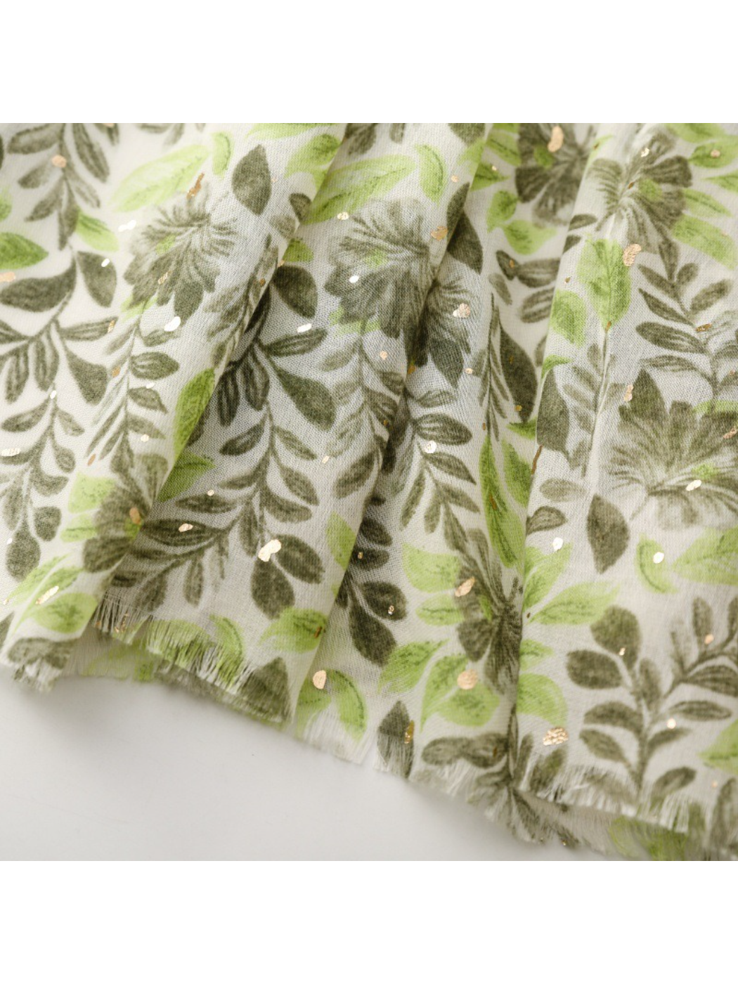 Scarvii - Watercolor Leaf Foil Wrap Scarf