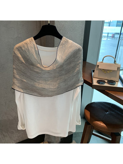 Scarvii - Minimal Gray Vertical Stripe Scarf
