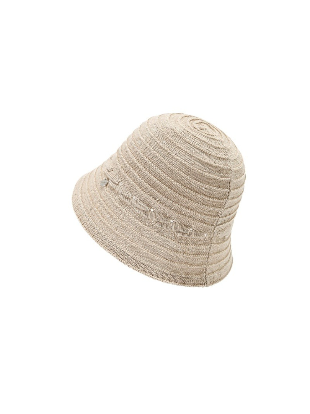 Side view of Haila classic lightweight woven bucket hat showing texture