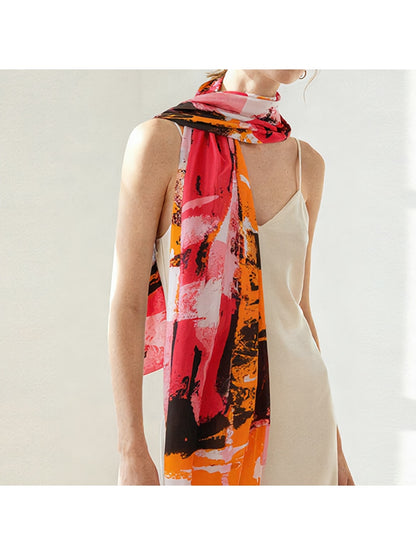 Scarvii - Graffiti Textured Print Fashion Scarf