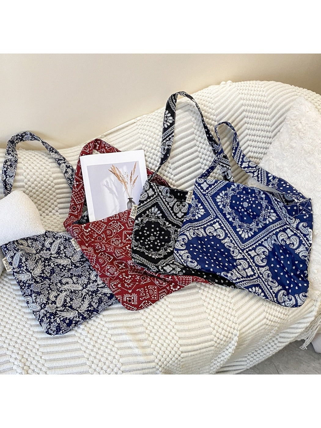 Cosbai - Boho Style Paisley Tote Bag - Vintage & Practical