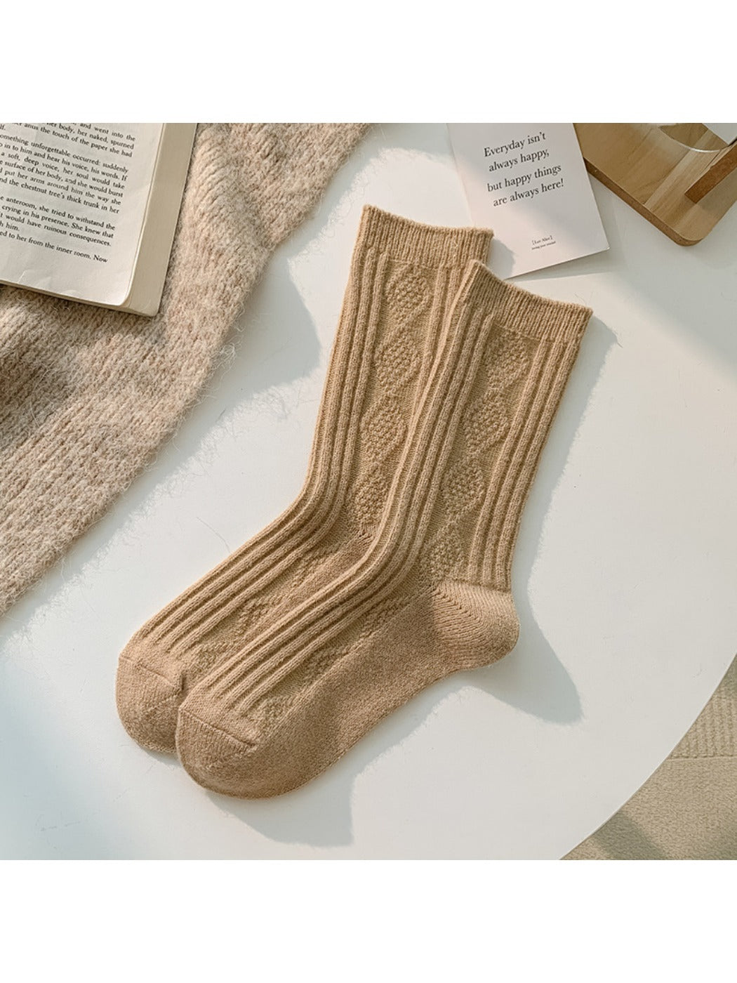 Rufia - Solid Color Mid-Calf Socks