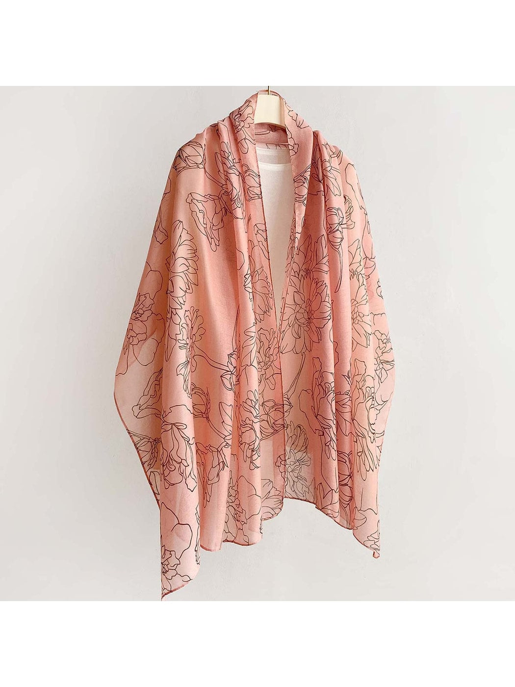 Scarvii - Elegant Marbled Print Summer Wrap Scarf