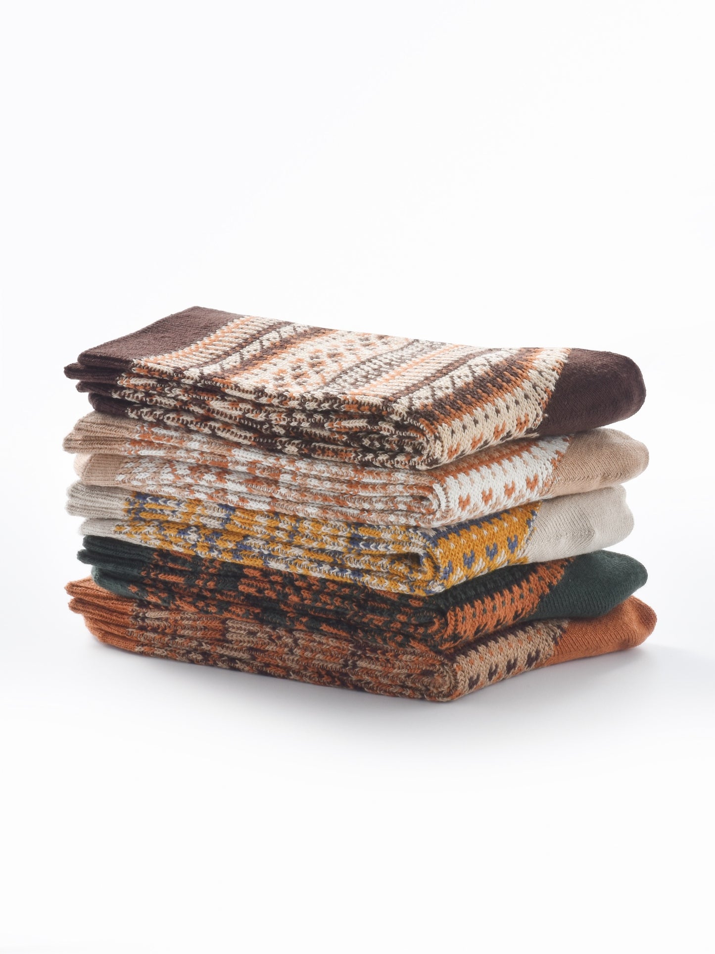 Rufia - Curved Pattern Mid-Calf Socks