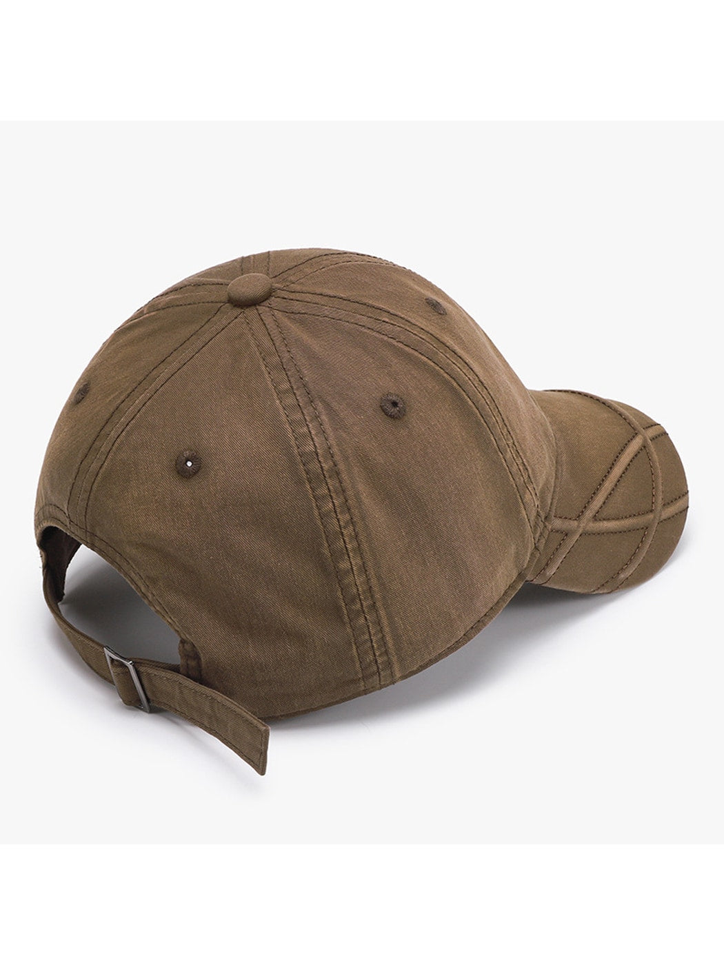 Haila - Round Crown Solid Color Baseball Cap