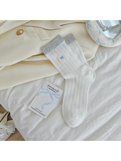 Rufia - Soft Ribbed Bow Accent Crew Socks product image 8