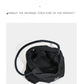 Cosbai - Black Single-shoulder Denim Bag with Sequin Decorations