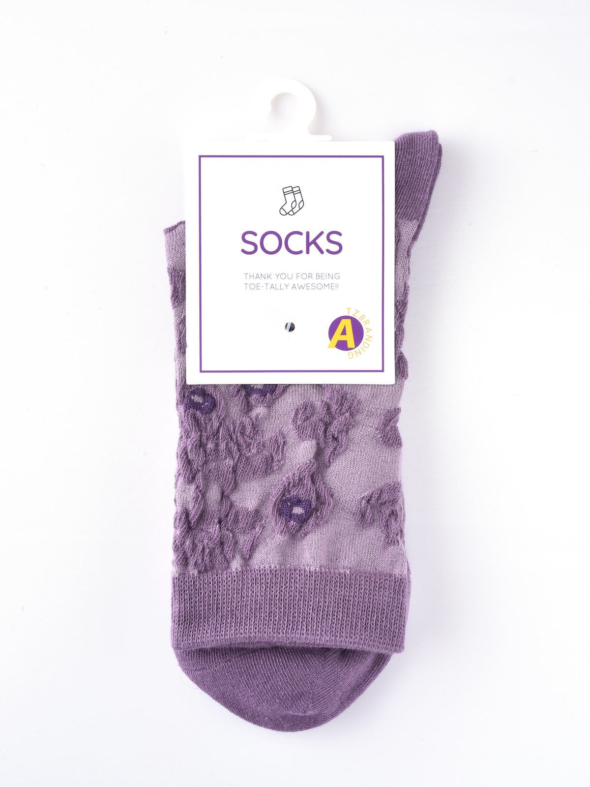 Rufia - Purple Embossed Women's Socks