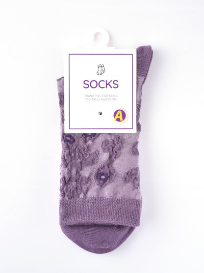 Rufia - Purple Embossed Women's Socks