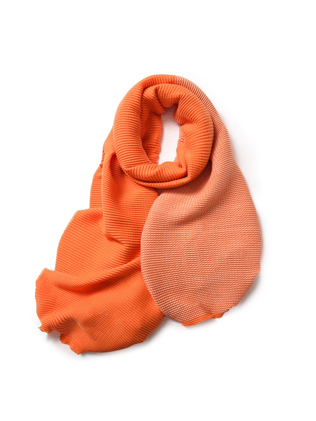 Scarvii - Double-Sided Crinkle Colorblock Long Scarf