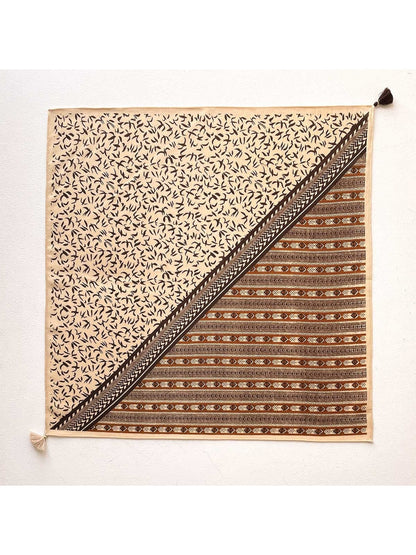 Scarvii - Retro Diagonal Split Boho Square Scarf