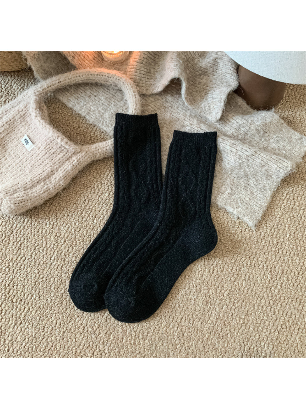 Rufia - Cable Knit Crew Socks