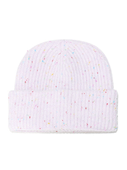 Haila Speckled Ribbed Knit Beanie