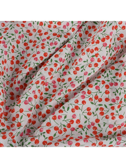 Haila - Cherry Print Curved Brim Headscarf Cap