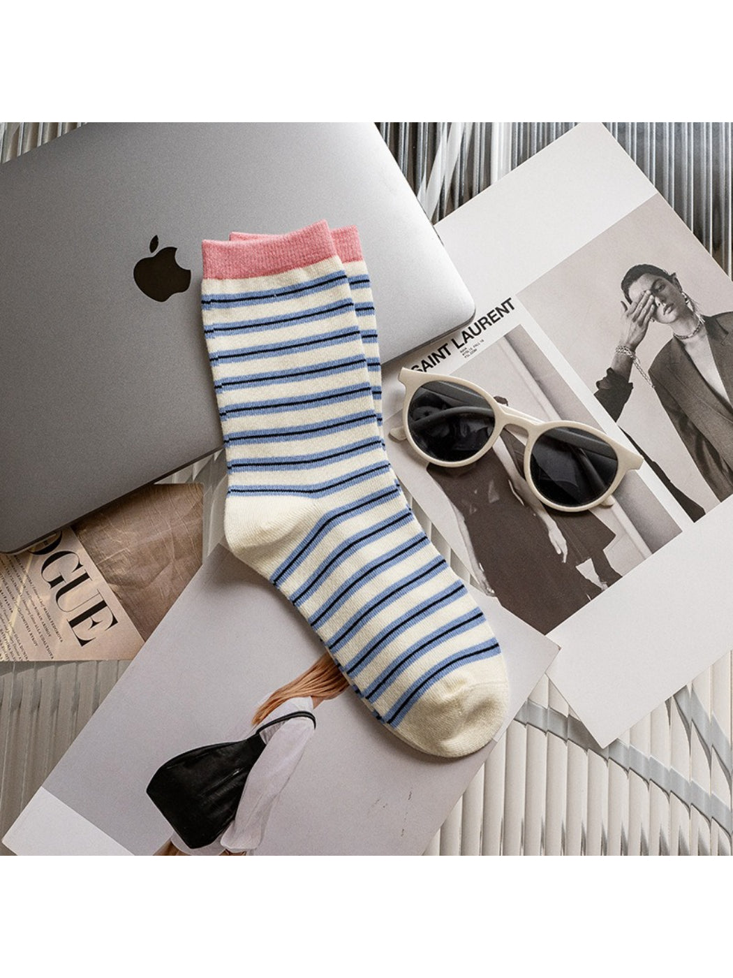 Rufia - Color Block Stripe Crew Socks product image 4