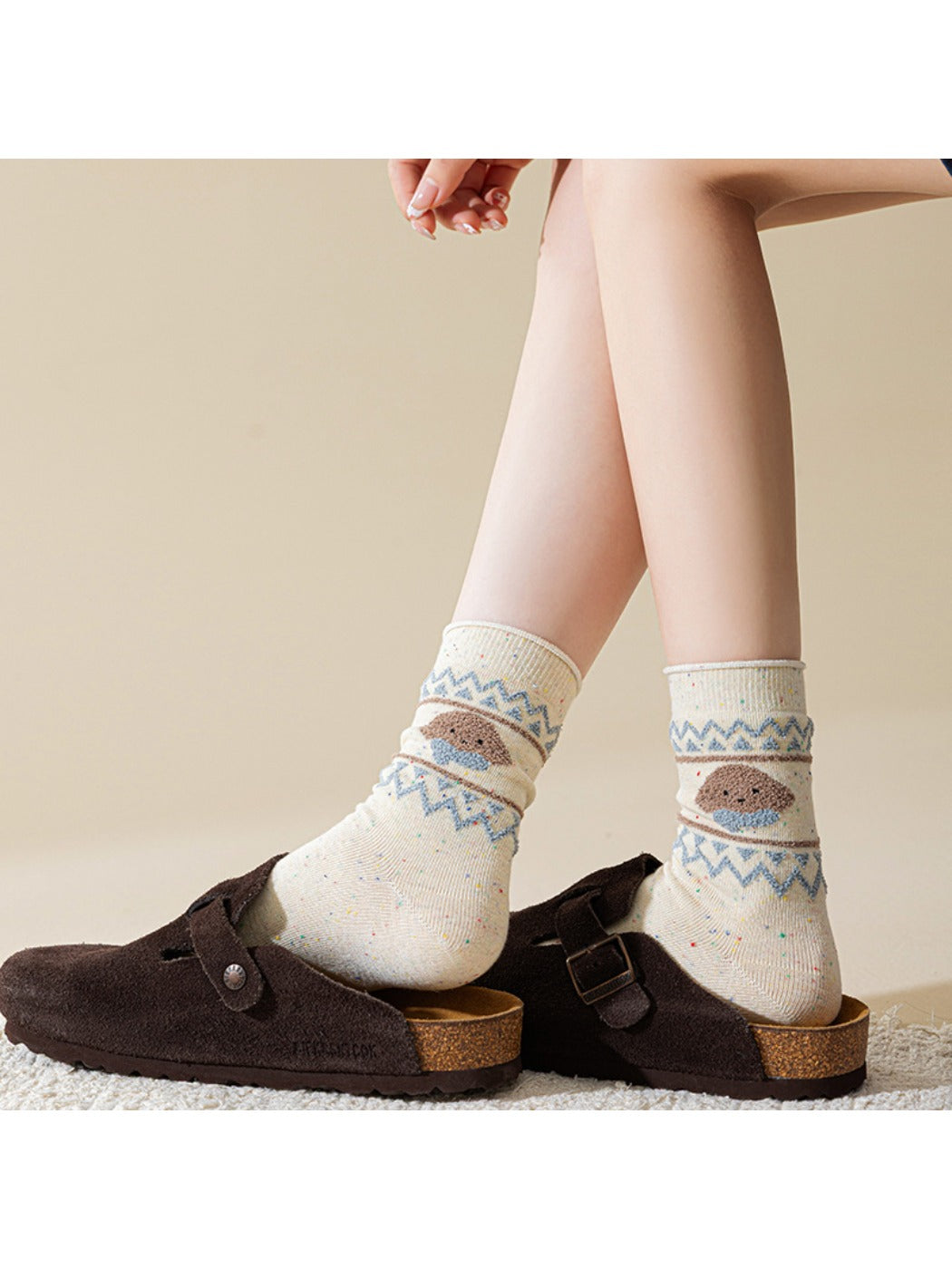 Rufia - Cute Animal Pattern Mid-Calf Socks