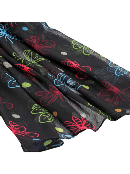 Scarvii - Butterfly Print Lightweight Scarf