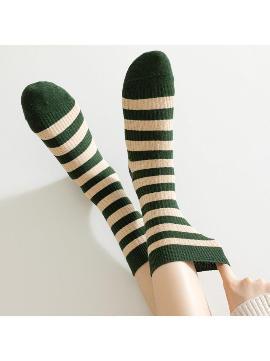 Rufia - Cozy Ribbed Stripe Crew Socks product image 3