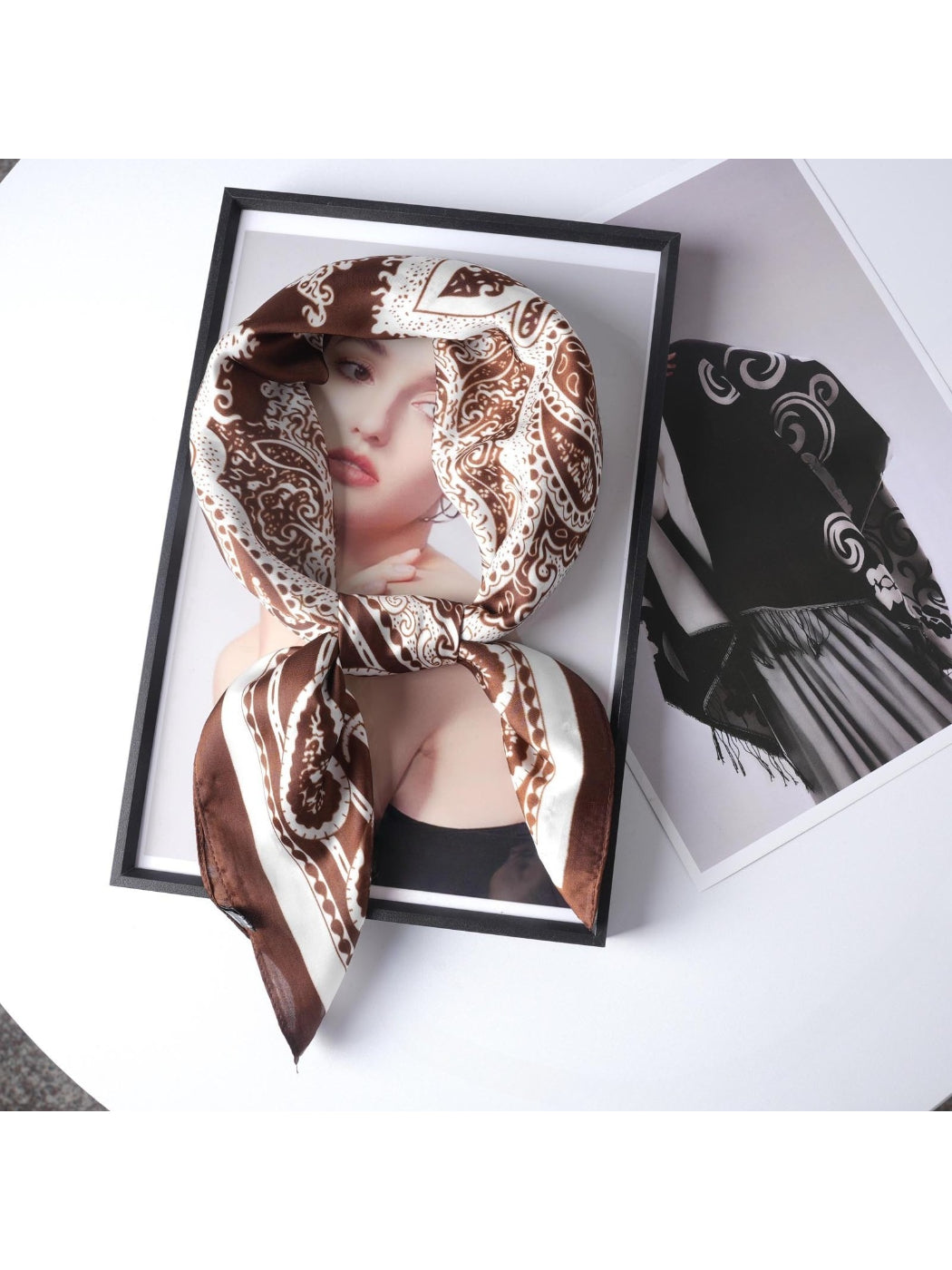 Scarvii - Boho Paisley Border Square Scarf