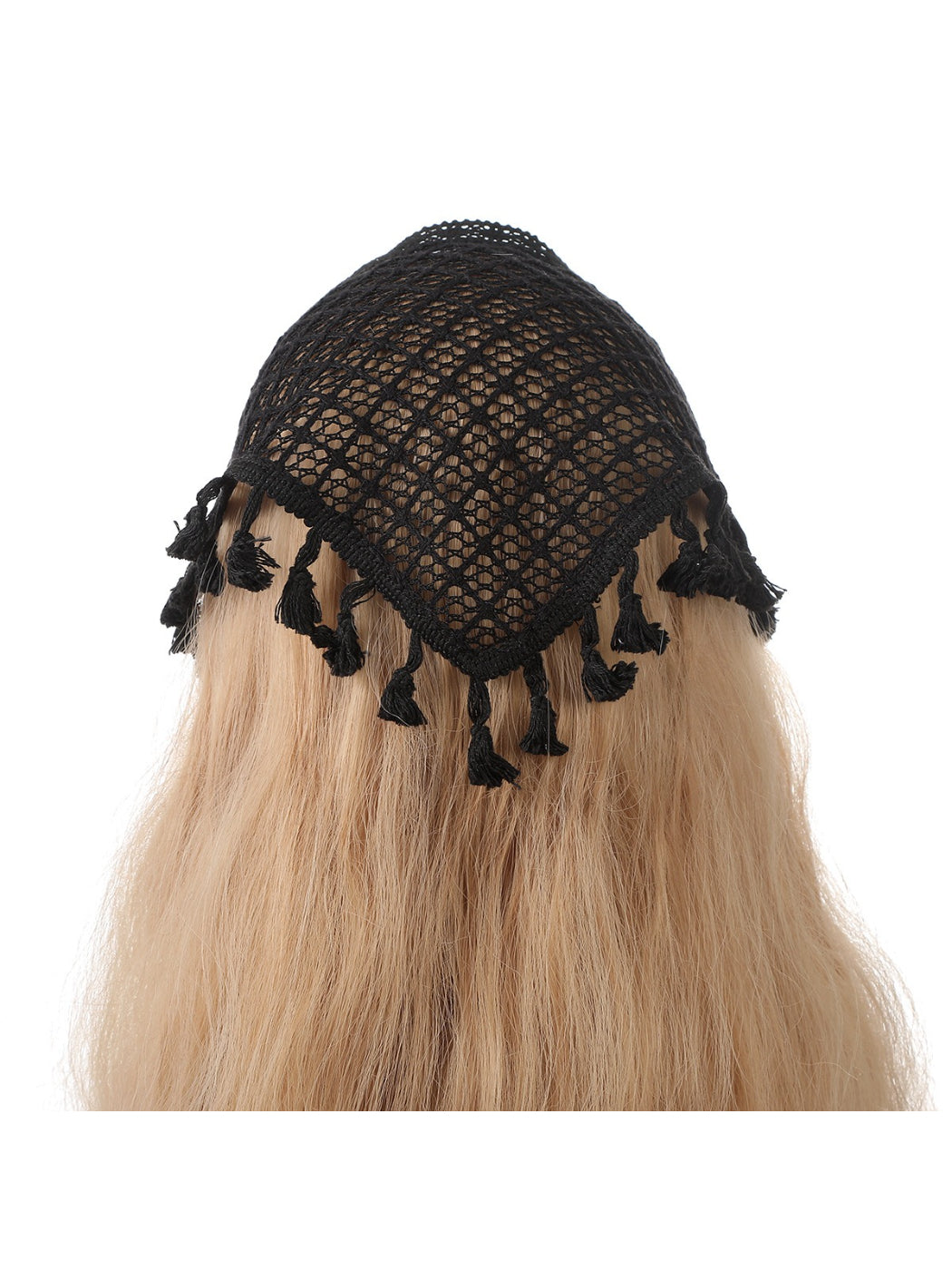Scarvii Sheer Mesh Tassel Tie Hair Scarf