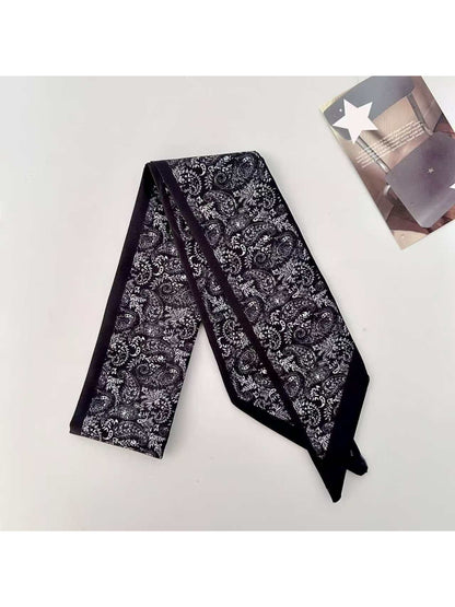 Scarvii Soft Paisley Print Skinny Scarf
