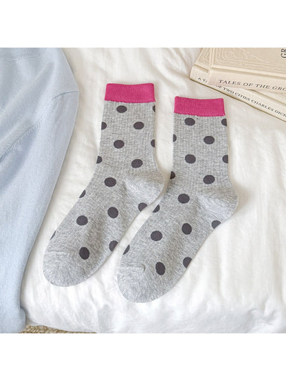 Rufia - Contrast Cuff Polka Crew Socks product image 8